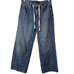 J. Crew Vintage Wide Leg medium wash flare denim womens size 26‎ 90's aesthetic